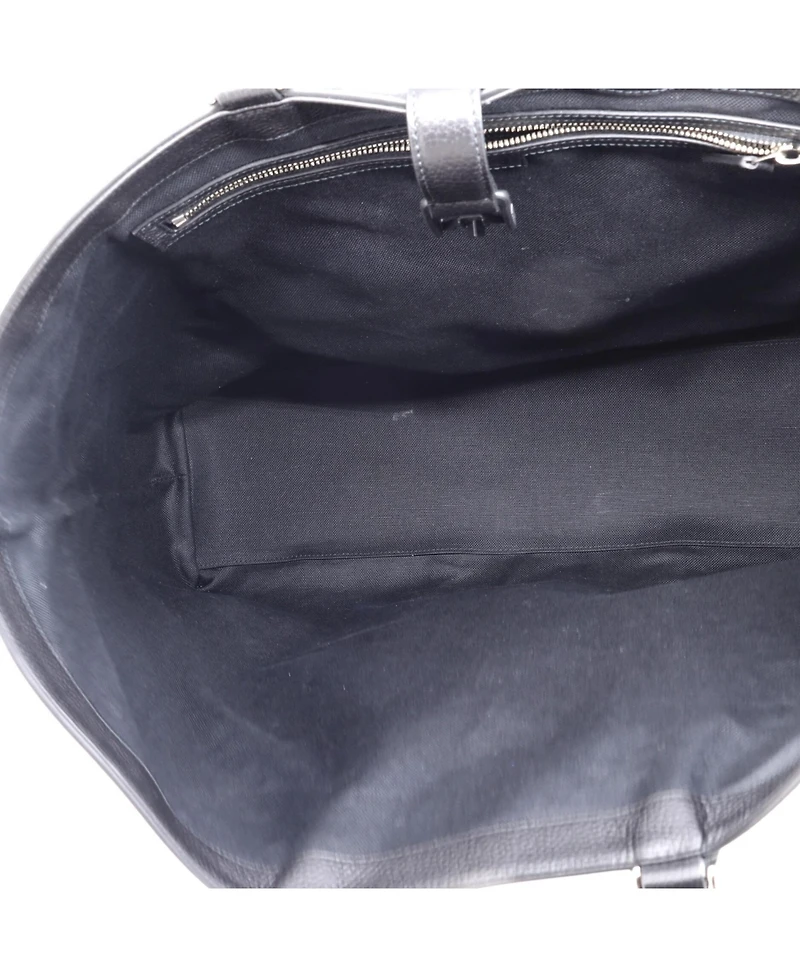 Pre-Owned Gucci Xl Web Buckle Top Handle Tote Leather