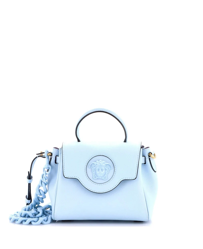 Pre-Owned Versace Small La Medusa Top Handle Bag Leather