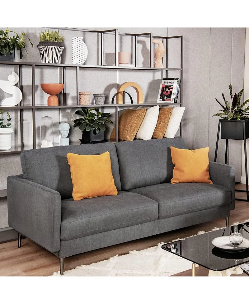 Slickblue 2-Seater Modern Loveseat with Plush Back Cushions