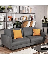 Slickblue 2-Seater Modern Loveseat with Plush Back Cushions