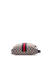Pre-Owned Gucci Small Front Pocket Web Messenger Gg Canvas