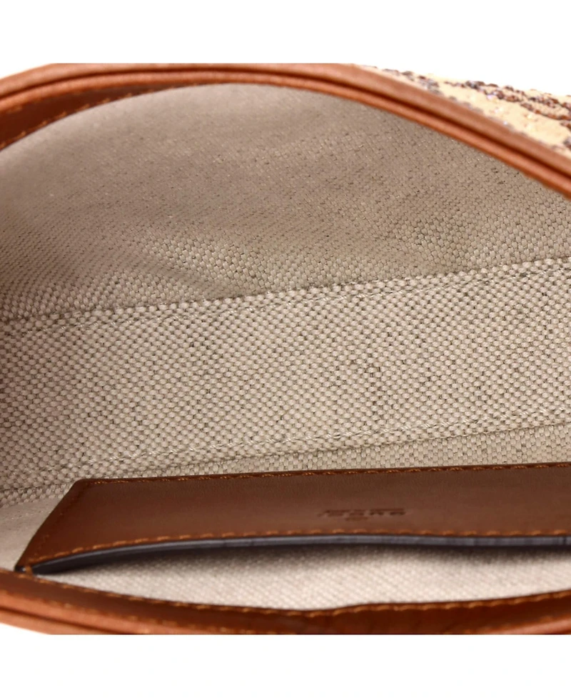 Pre-Owned Gucci Mini Jackie 1961 Chain Hobo Crystal Embellished Gg Canvas