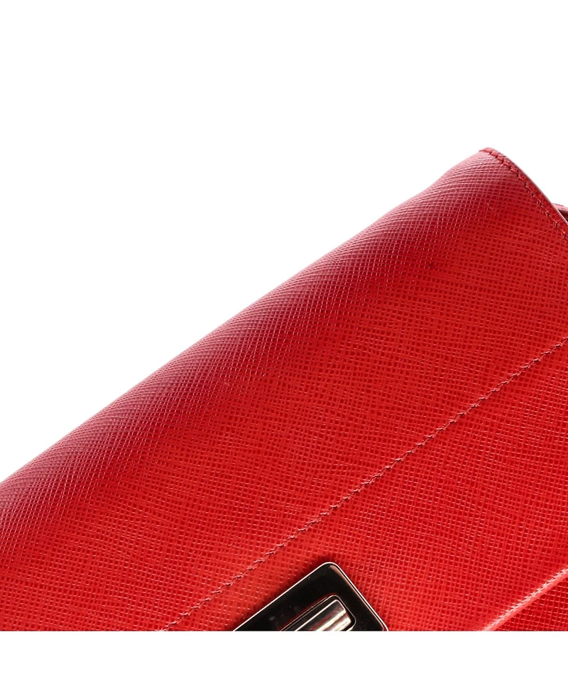 Pre-Owned Prada Small Turn Lock Wallet Crossbody Saffiano Leather