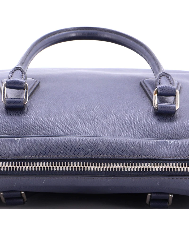 Pre-Owned Prada Large Zip Around Briefcase Saffiano Leather