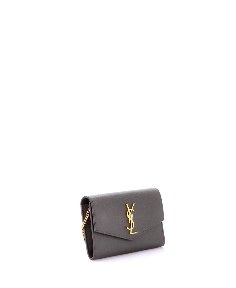 Pre-Owned Saint Laurent Uptown Chain Wallet Leather