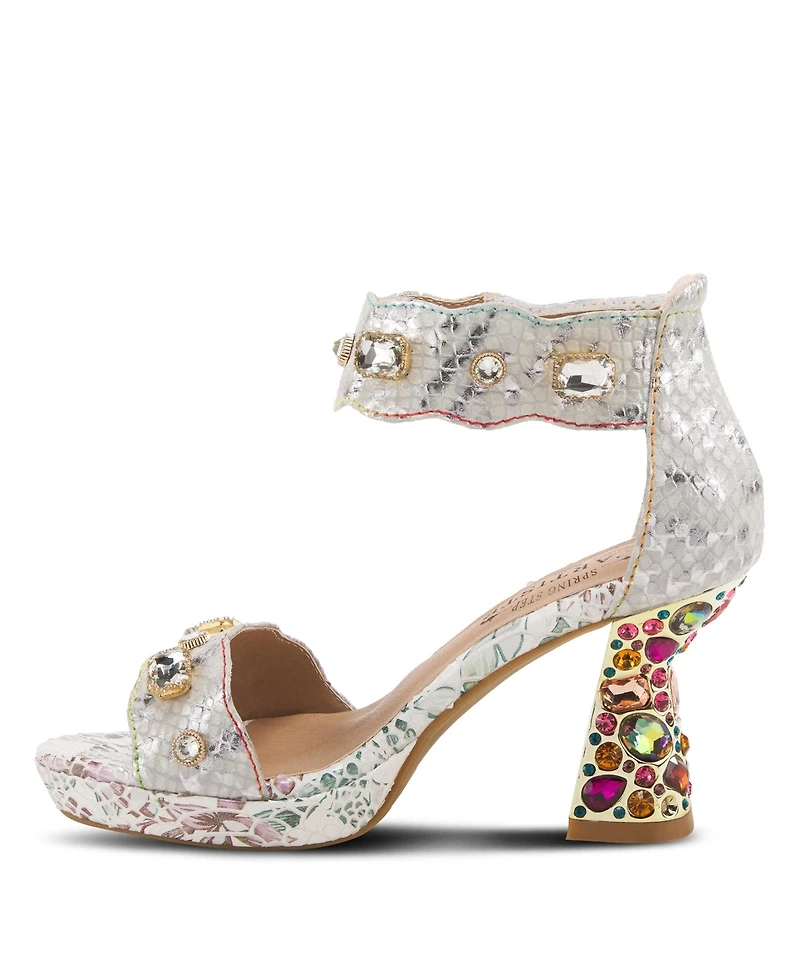 L'Artiste Women's Spring Step Jewell Closed Back Sandal with Buckle