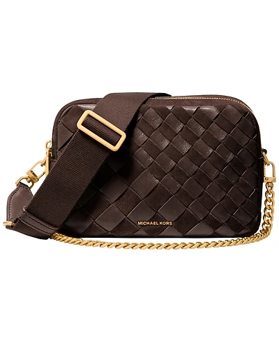 Michael Kors Bryant Leather Camera Mini Crossbody Handbag