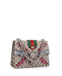 Pre-Owned Gucci Medium Dionysus Bag Embellished Gg Coated Canvas