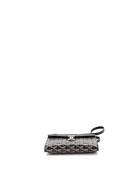 Pre-Owned Goyard Chypre Wallet on Strap Coated Canvas with Leather