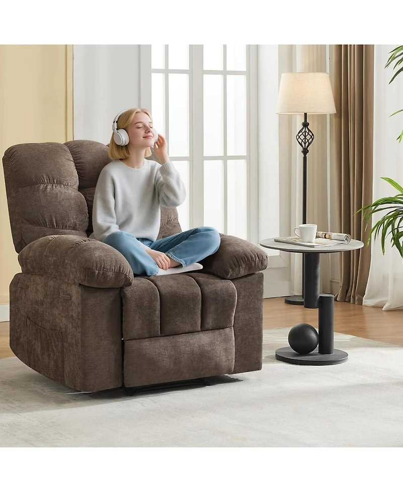 gaomon Recliner Chair, Wide Rocker Rocking Chair with Massage and Heat