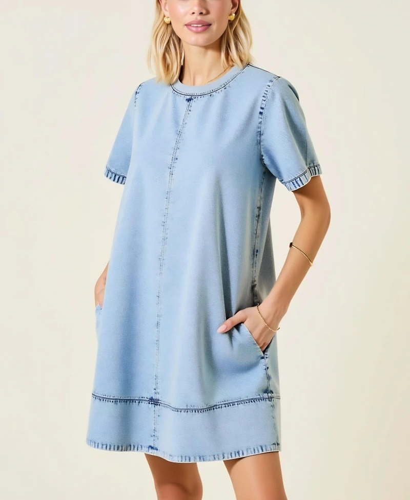 Modenaire Women's Denim Mini Dress