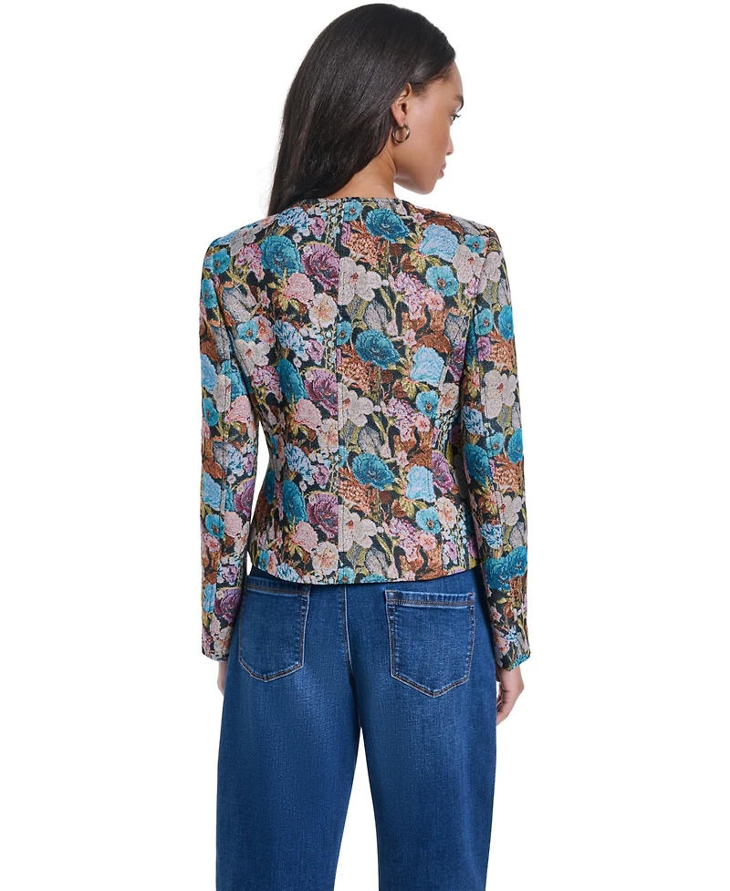 Karl Lagerfeld Paris Women's Gold-Button Four-Pocket Jacket