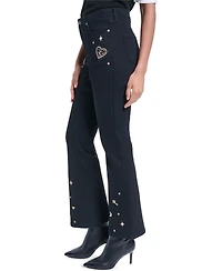 Karl Lagerfeld Paris Women's Charm Detail Bootcut Jeans