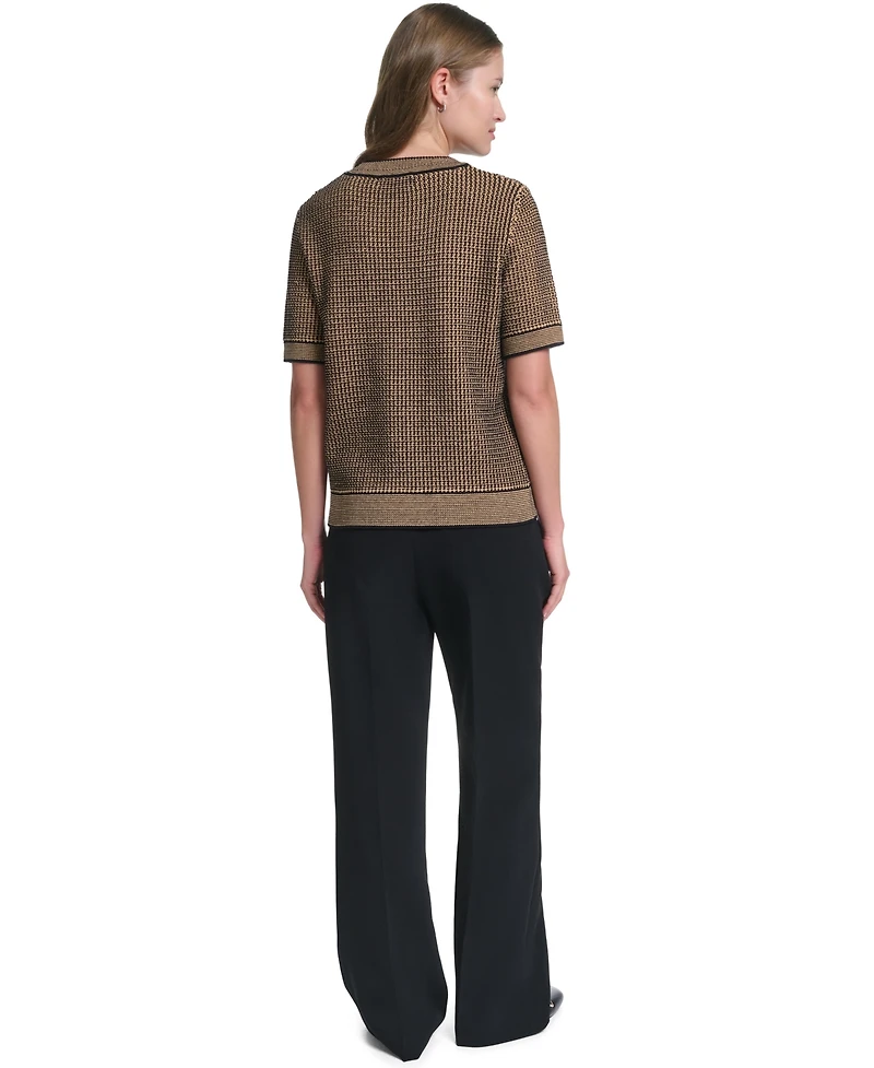 Karl Lagerfeld Paris Women's Short-Sleeve Sweater