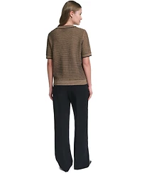 Karl Lagerfeld Paris Women's Short-Sleeve Sweater