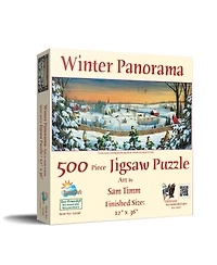 SunsOut Winter Panorama 500 piece Jigsaw Puzzle for Adults Christmas