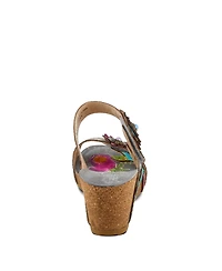 L'Artiste Women's Spring Step Moai Slide with Leather Upper