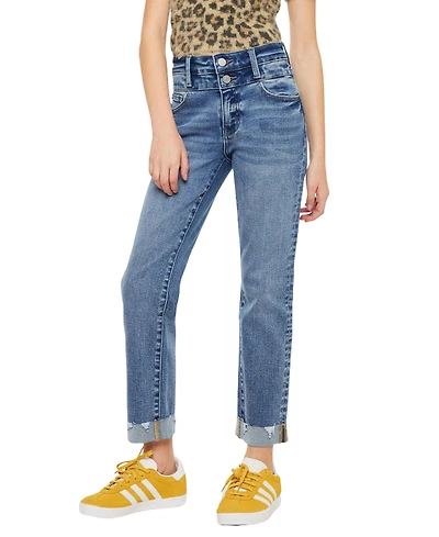 KanCan Big Girls Kate High Rise Slim Straight Jeans