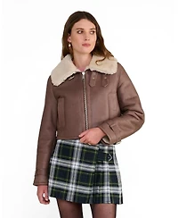 Furniq Uk Women's Avery Shearling Aviator Jacket