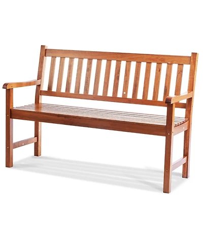 Vevor Outdoor Bench 50 in Wood Garden Bench 800 lbs Park Patio Yard Porch Bench