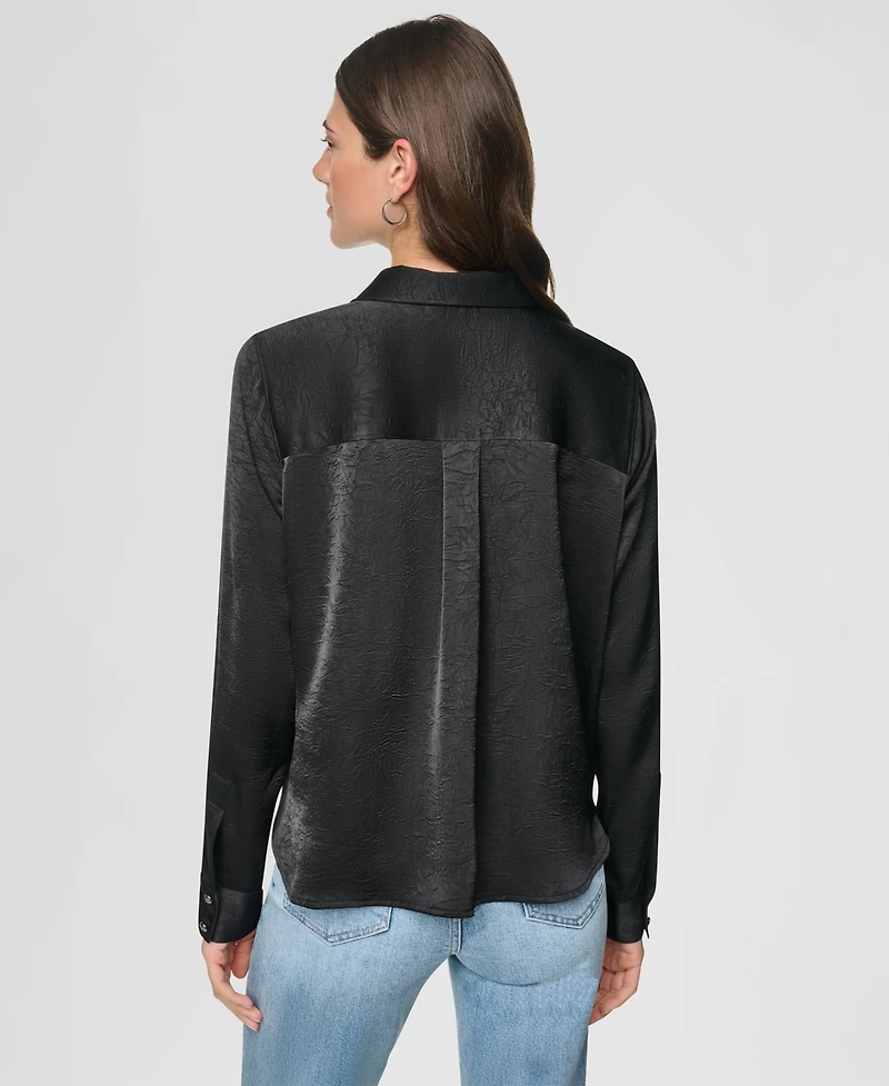 Dkny Women's Long-Sleeve Twist-Front Blouse
