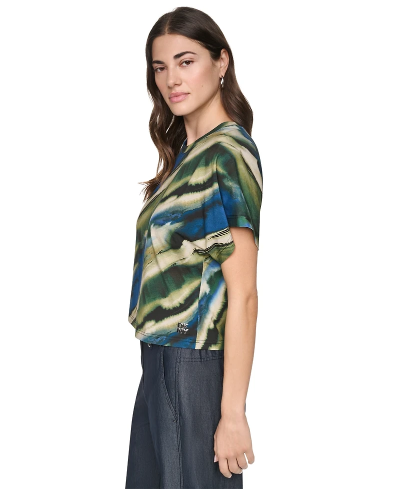 Dkny Women's Printed Wide-Sleeve T-Shirt