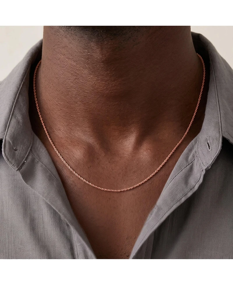 Spero London Sterling Silver Rope Chain Necklace