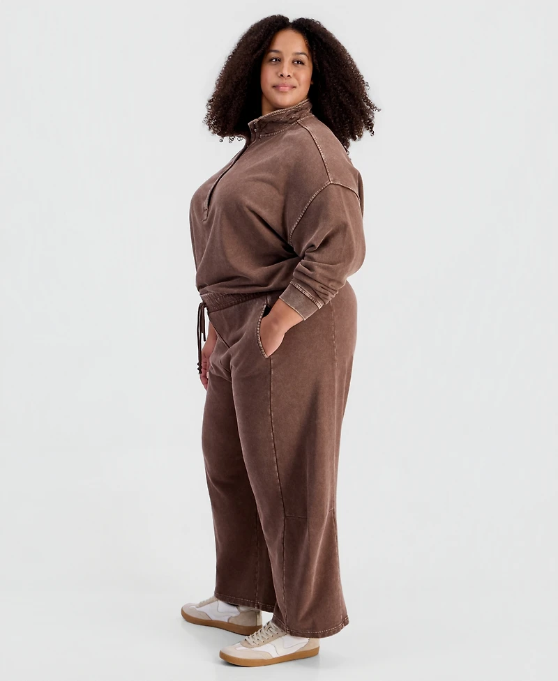 And Now This Plus Fleece High-Rise Drawstring Pants, Macy's Exclusive