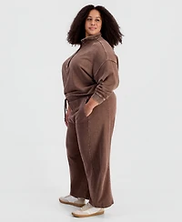 And Now This Plus Fleece High-Rise Drawstring Pants, Macy's Exclusive