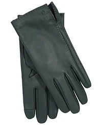 Lauren Ralph Women's Side Vent Leather Touch Gloves