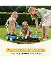 Xdovet Children's Gardening Cart Set Outdoor Educational Toy Tool Gift Box The Perfect Choice for Beach Yard Play Safe and Durable