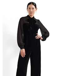 Phase Eight Women's Magie Velvet Tie Neck Jumpsuit