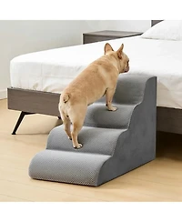 Zeny Staircase ramps designed for small dogs and cats, high-density foam curved pet steps