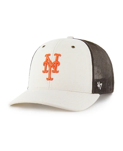Carhartt x '47 Men's Natural/Brown New York Mets Undyed Trucker Adjustable Hat