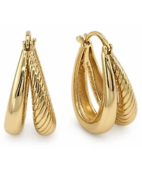 And Now This Gold-Tone Plated Split Hoop Earrings