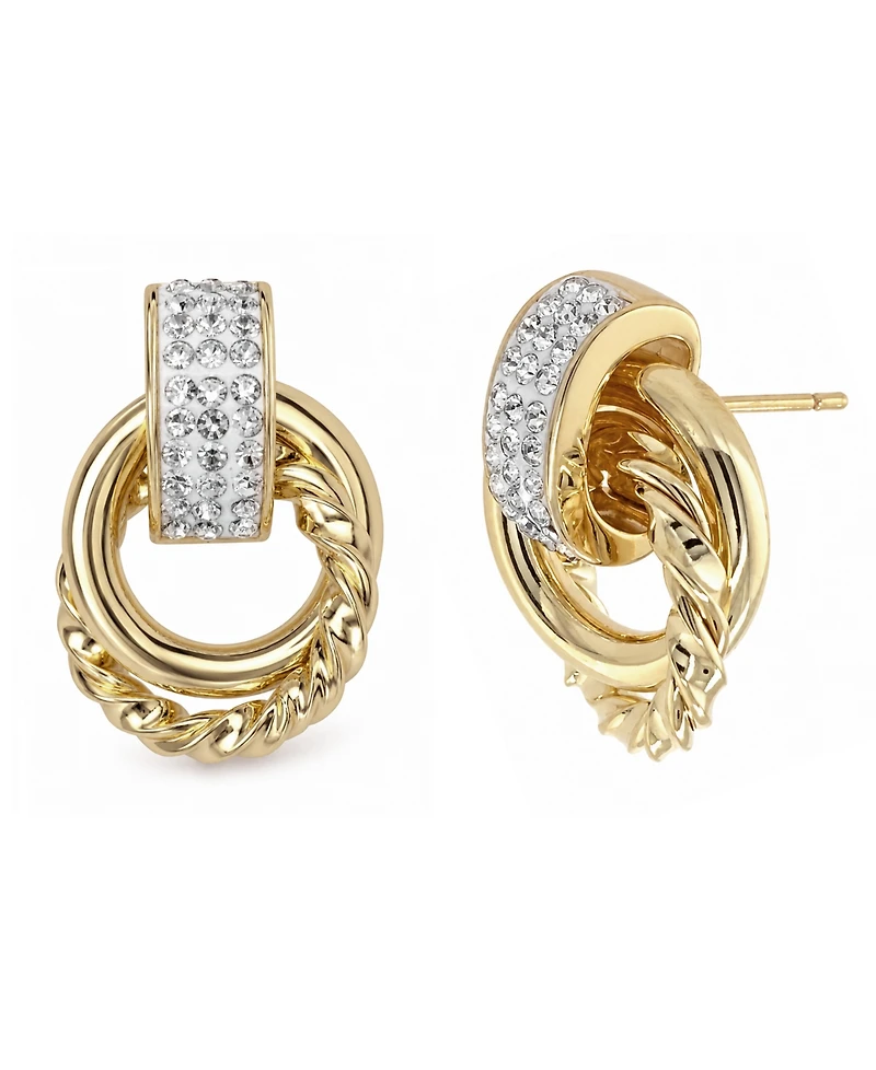 And Now This Crystal Gold-Tone Plated Drop Post Earrings