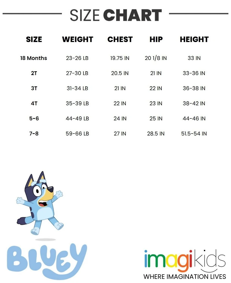Bluey Baby Girls One Piece Bathing Suit