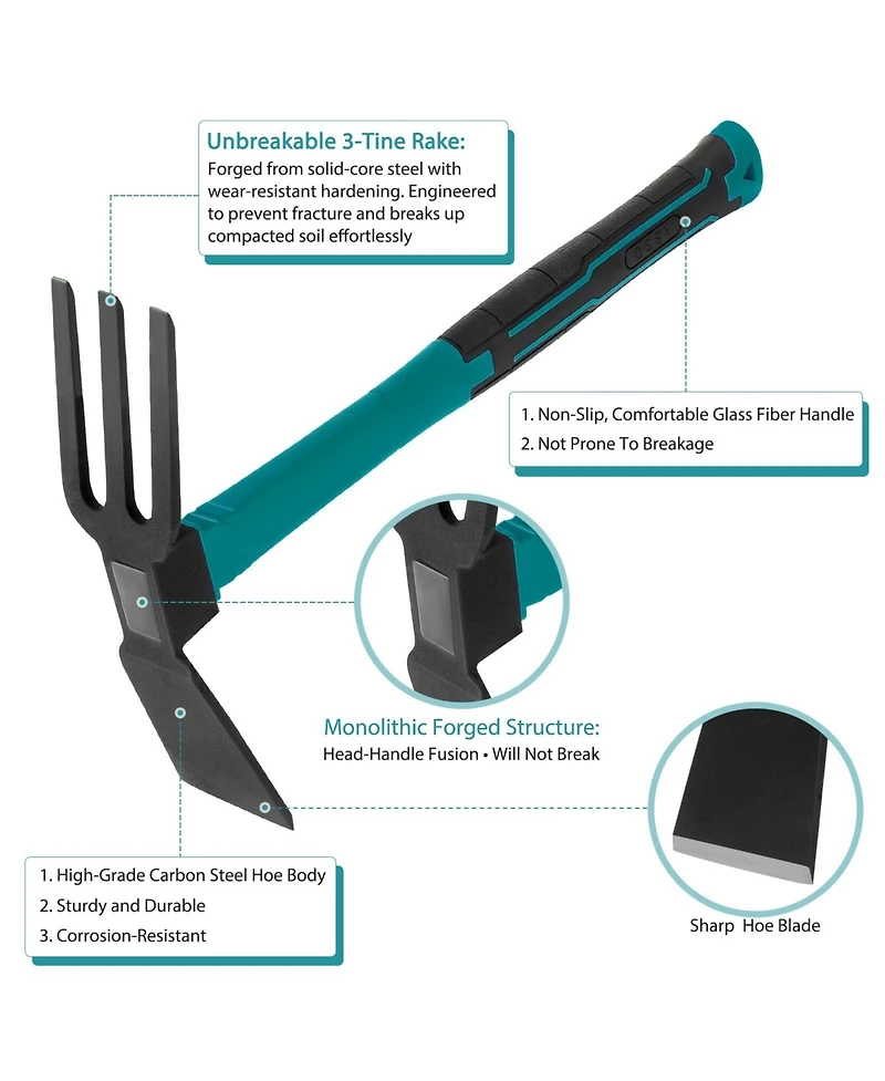 Xdovet Garden Hoe Carbon Steel Outdoor Tool
