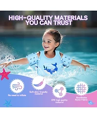 Aofar Swim Vest Floaties Kids Adjustable Arm Jacket 1-7 Years