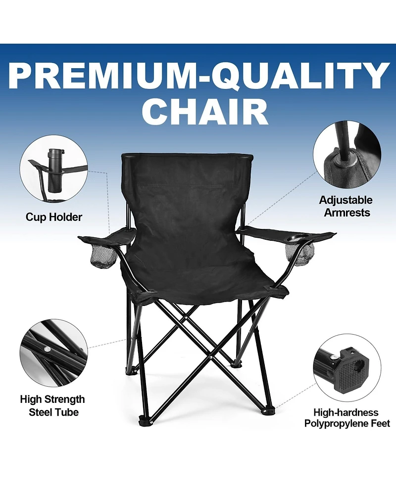 Aofar 2 Pack Camping Chairs Folding Portable Heavy-duty Beach Outdoor