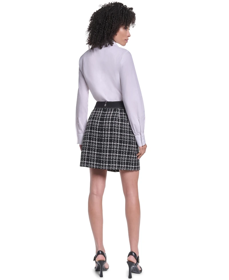 Karl Lagerfeld Paris Petite Woven Pencil Skirt