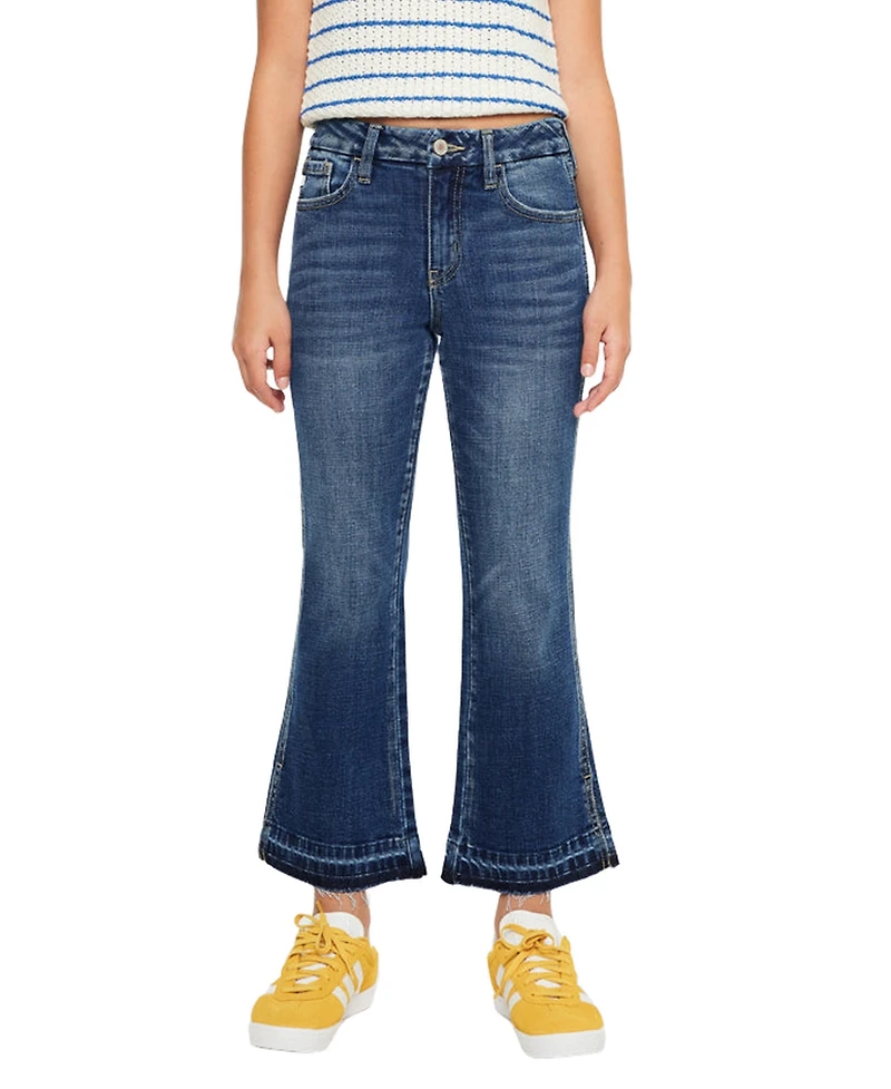 KanCan Big Girls Liza High Rise Crop Flare Jeans