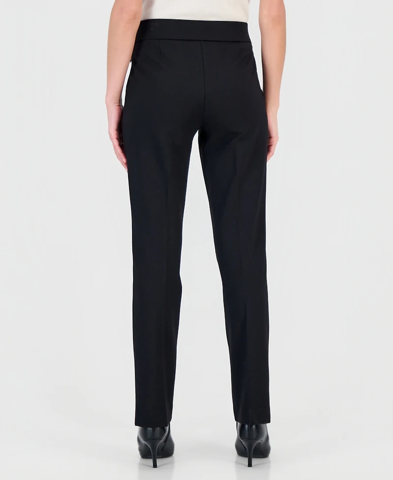 Kasper Petite Bootcut Zip-Pocket Pull-On Pants