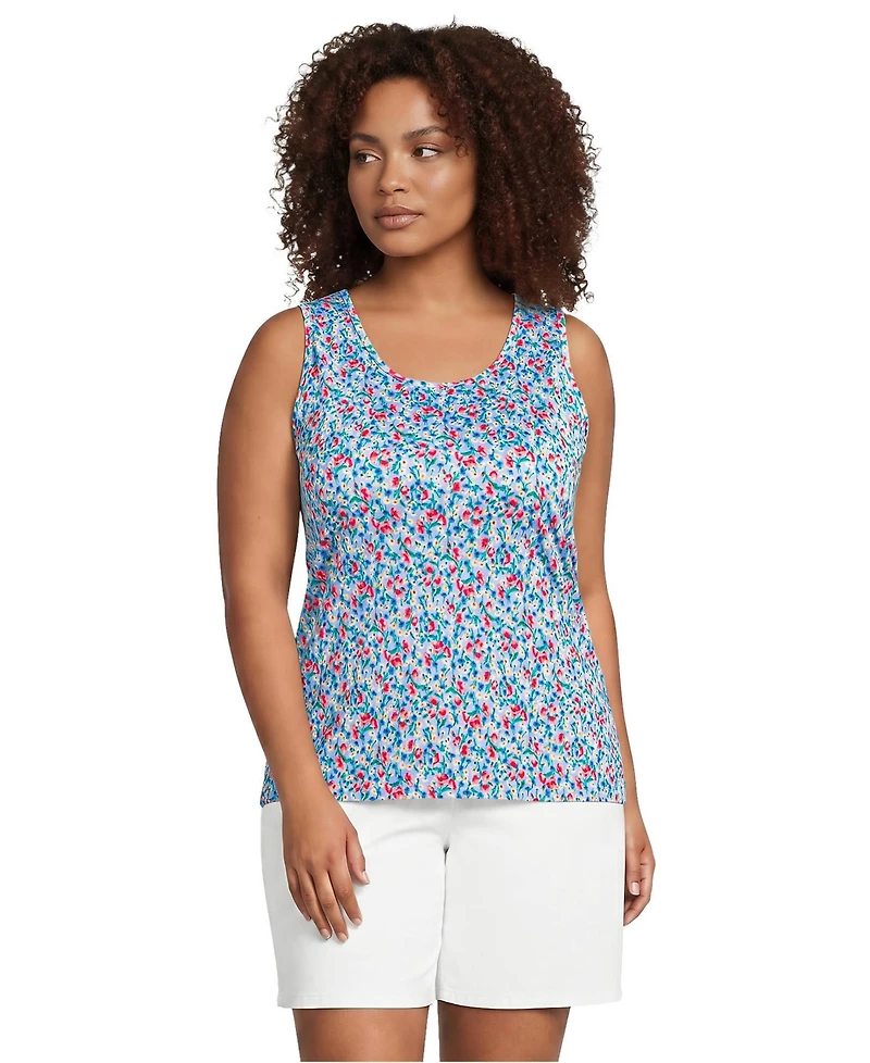 Lands' End Women's Plus Cotton Tank Top