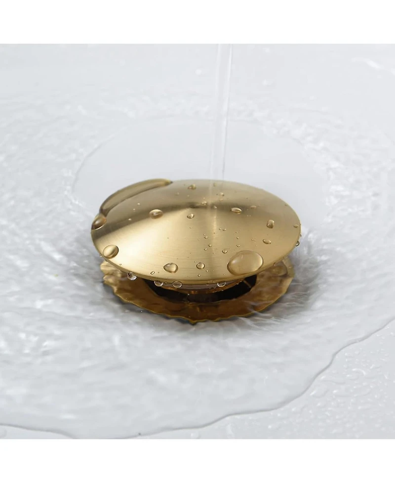 Midola Waterfall Spout Bathroom Sink Single Handle Faucet with Pop-Up Drain (with Overflow) for Bathroom