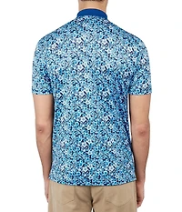 Society of Threads Men's Regular Fit Floral Print Performance Polo