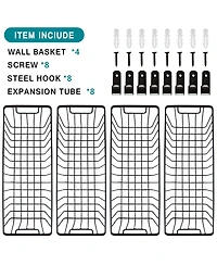 Xdovet Metal Wire Wall Mount Storage Basket
