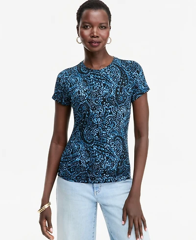I.n.c. International Concepts Women's Printed Short-Sleeve Crew T-Shirt, Macy's Exclusive