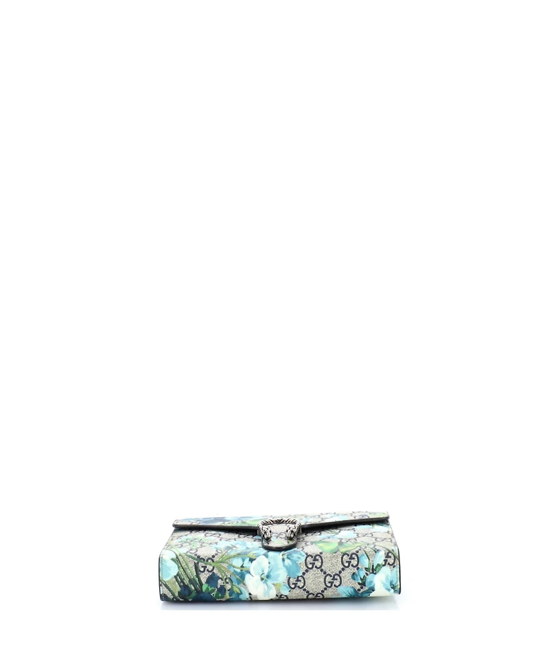 Pre-Owned Gucci Small Dionysus Chain Wallet Blooms Print Gg Coated Canvas