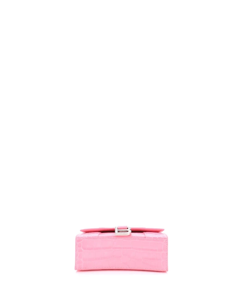 Pre-Owned Balenciaga Xs Hourglass Top Handle Bag Embossed Leather
